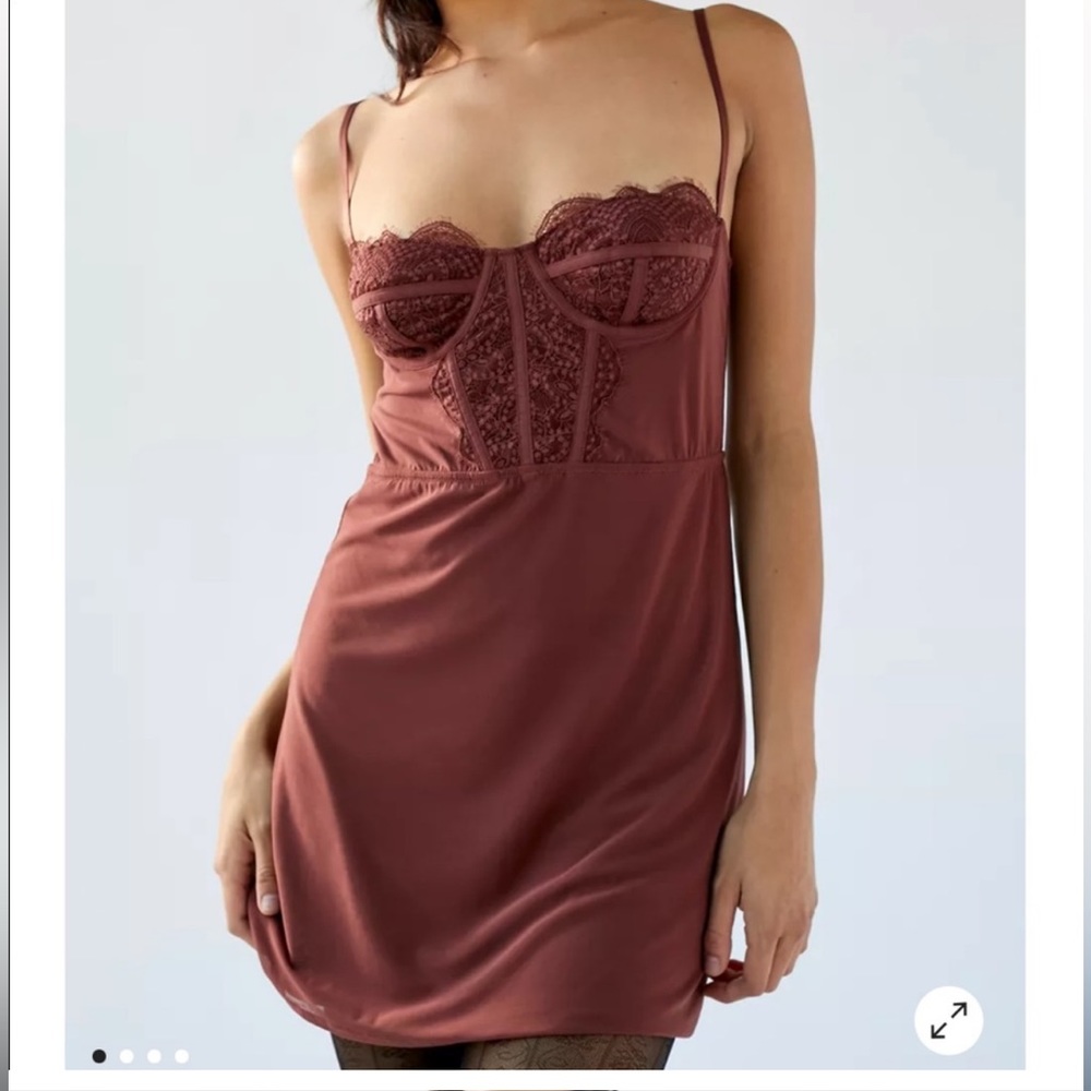 UO Modern Love Bustier Mini Dress